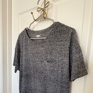 Old Navy Dark Heather Gray Short Sleeve Tee with Front Pocket